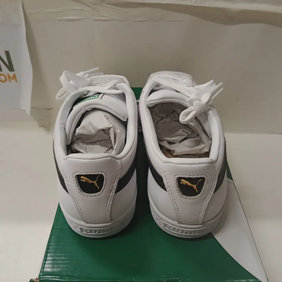 BOXED PUMA BASKET CLASSIC XXL WHITE/BLACK SNEAKERS, UK 7.5 (US 8.5) EUR 41