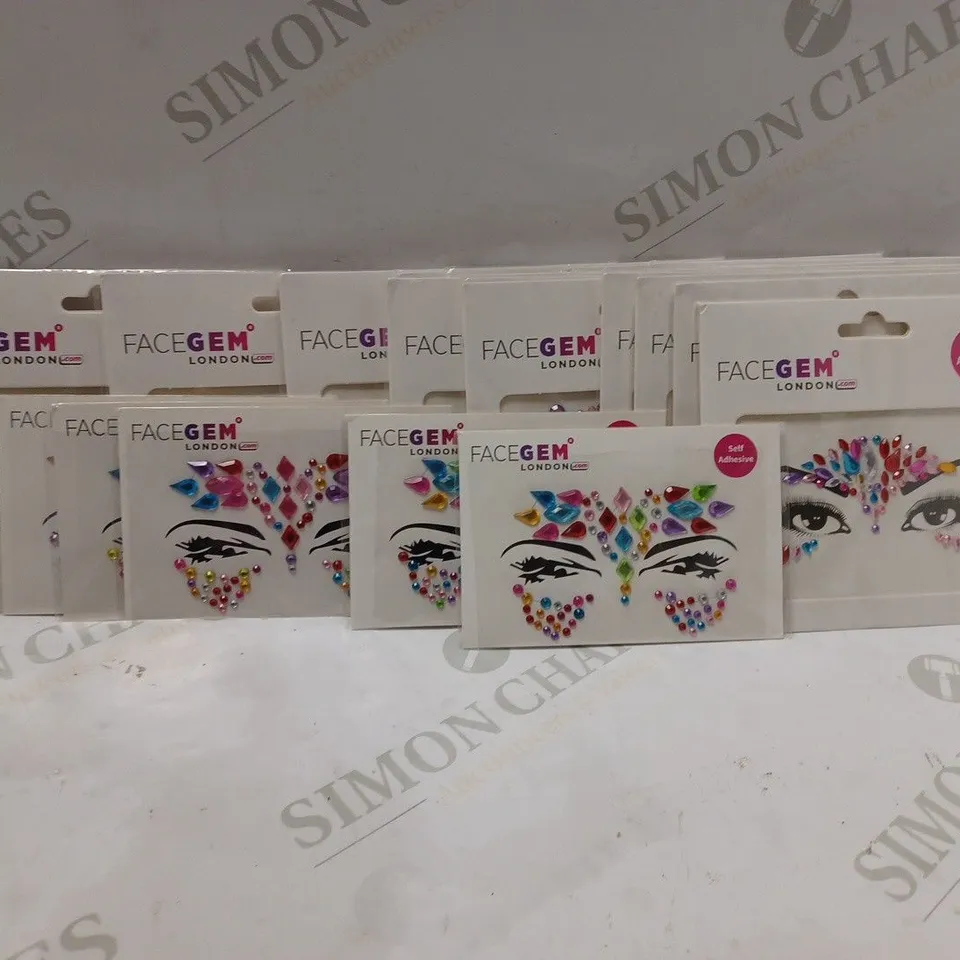 TWENTY PACKS OF FACEGEM SELF-ADHESIVE FACIAL MAKE-UP