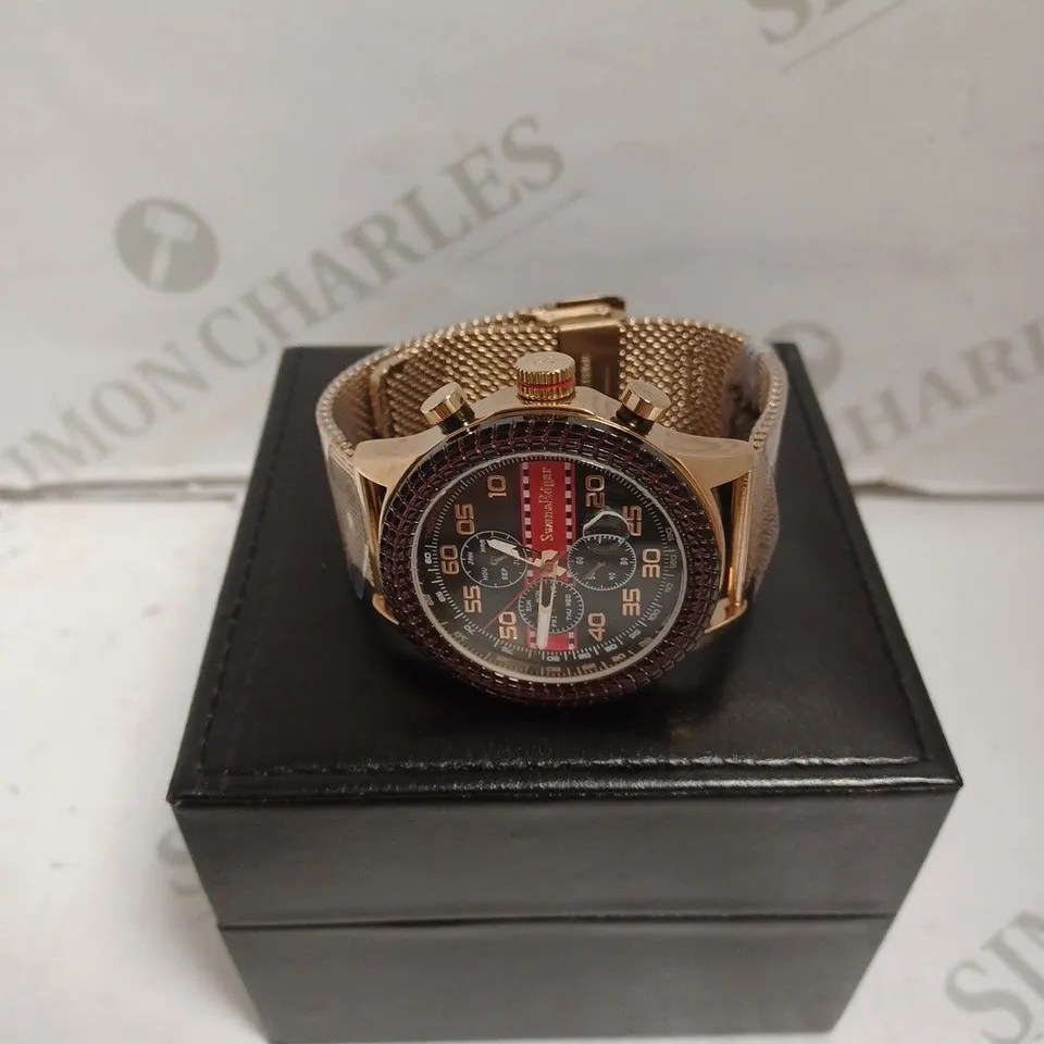 BOXED SWAN AND EDGAR RACE LINE WATCH - AUTOMATIC - STAINLESS STEEL - WATER RESISTANT 3 ATM .