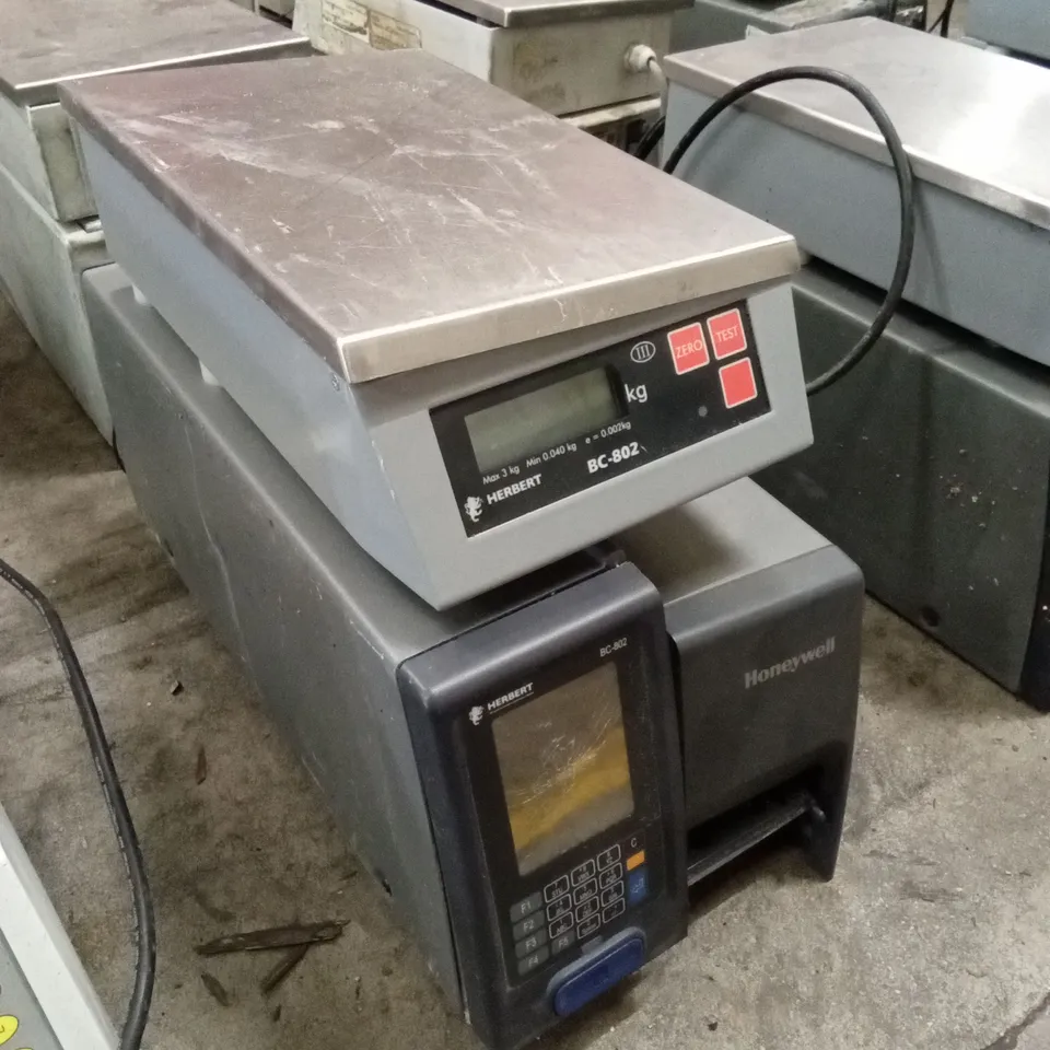 HERBERT BC-802 CHECK-WEIGHING SCALE & LABELER 
