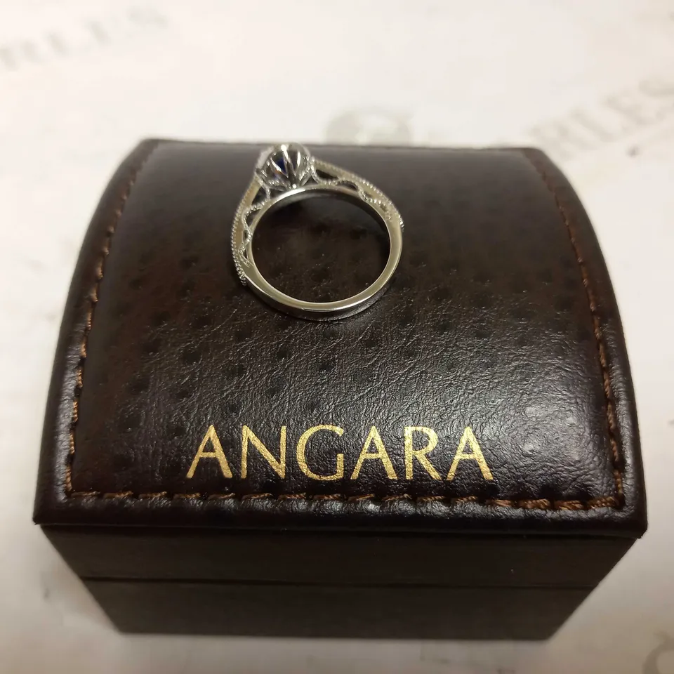 ANGARA SAPPHIRE STYLE STONE SHOULDER DETAIL RING