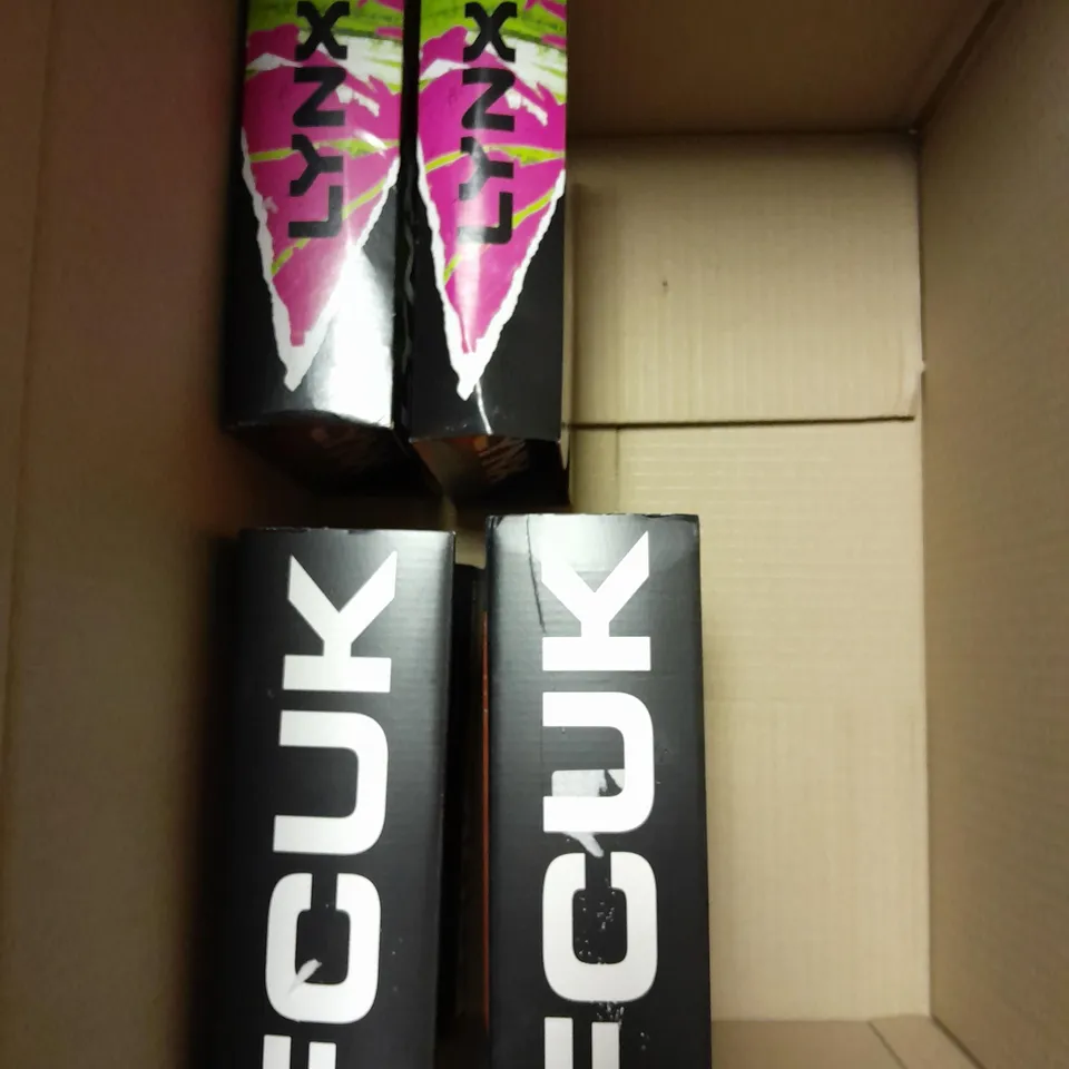 BOX OF 6 ASSORTED MENS BODY SETS TO INCLUDE LYNX AFRICA AND FCUK BODY SPRAY 