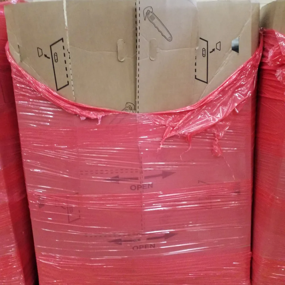 PALLET CONTAINING ASSORTED PRODUCTS INCLUDING TOILET SAFETY RAILS, BALANCE BIKE, DOUBLE SIDED MAGNETIC WHITE BOARD & DOG CAGE