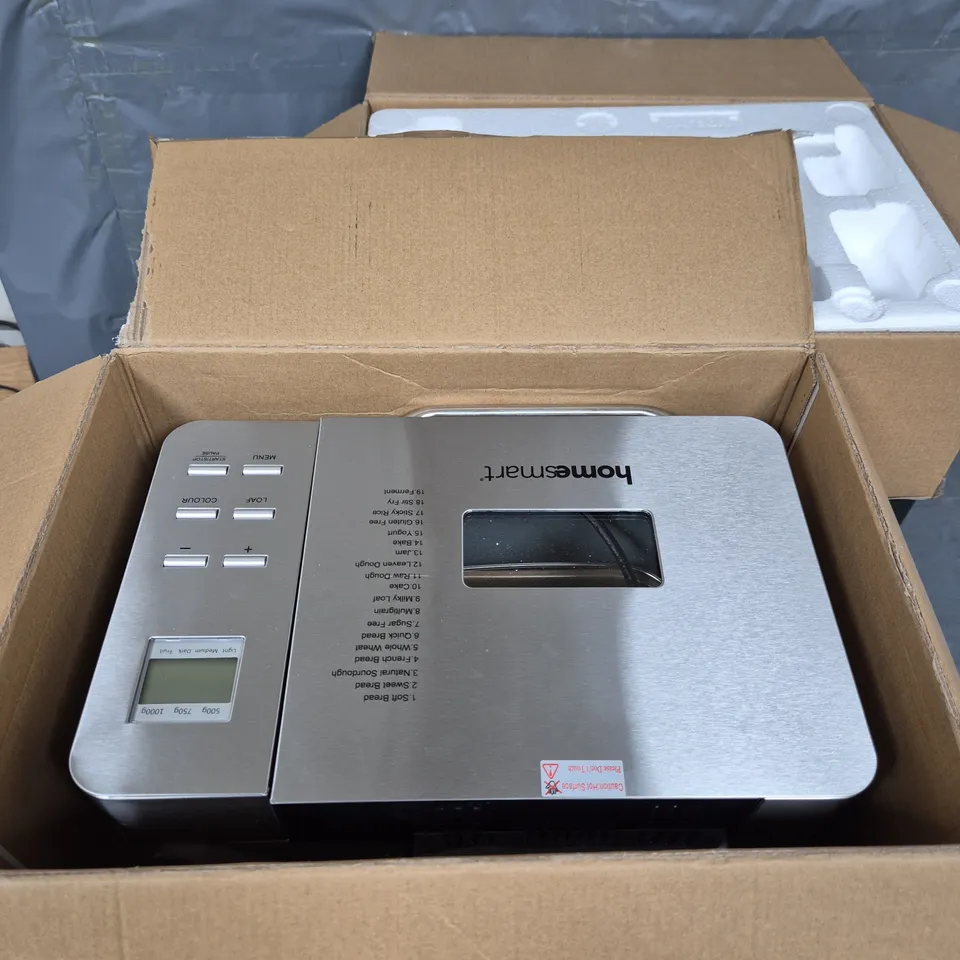 BOXED HOMESMART PROGRAMMABLE BREAD MAKER - COLLECTION ONLY