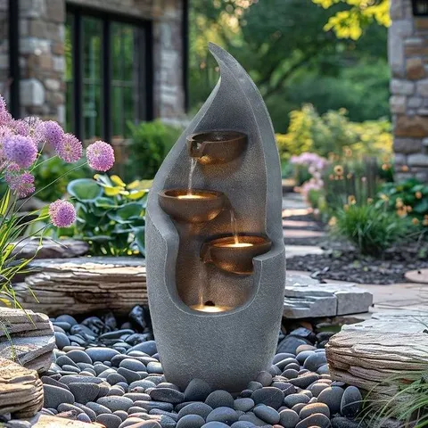 BOXED CHARLES BENTLEY TIBER CASCADING WATER FEATURE - MAINS POWERED (1 BOX)