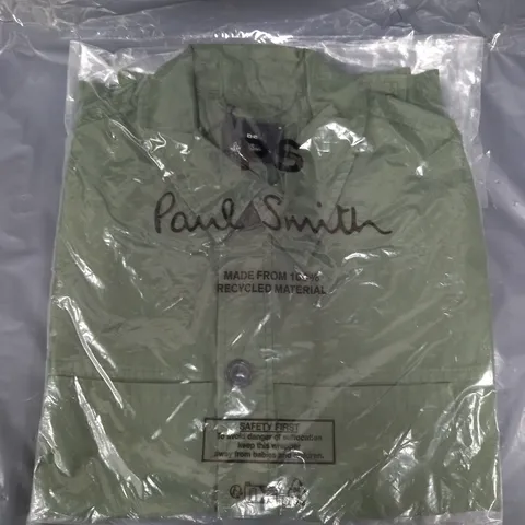 BAGGED PAUL SMITH LS OVERSHIRT IN KHAKI - MEDIUM