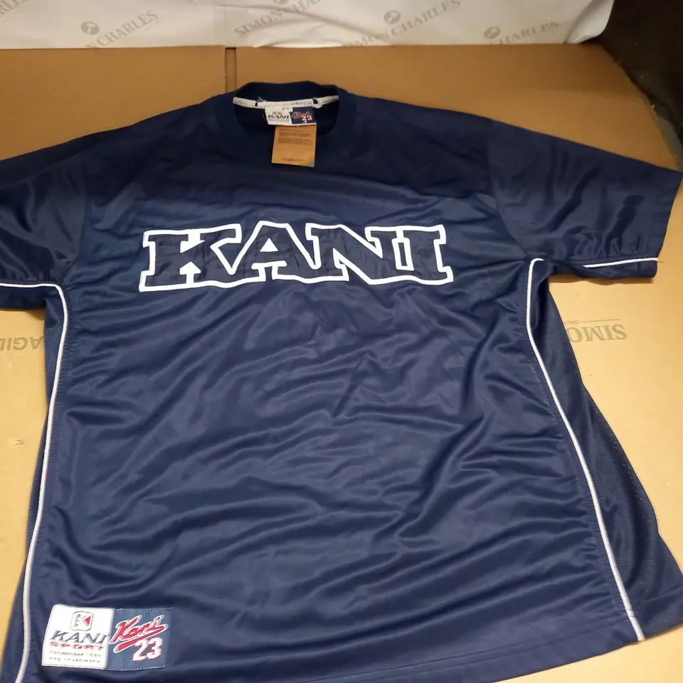 KARL KANI NAVY T-SHIRT - L