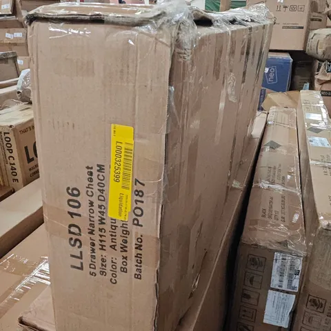 BOXED LLSD106 5 DRAWER NARROW CHEST