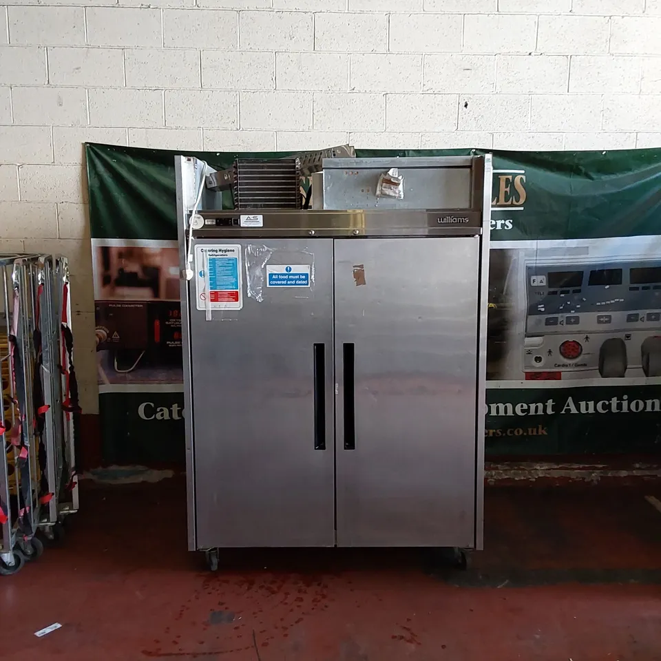 WILLIAMS HJ2SA UPRIGHT STAINLESS STEEL DOUBLE DOOR REFRIGERATOR UNIT 