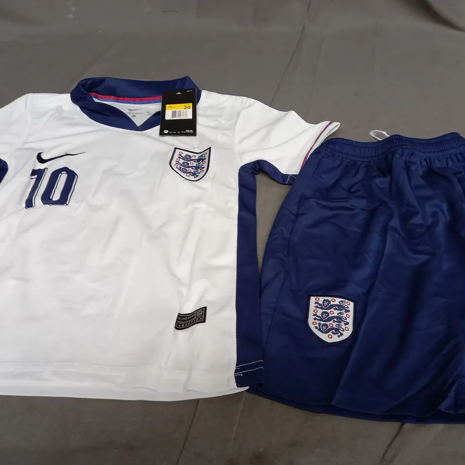 NIKE ENGLAND 2024 EUROS HOME SHIRT - BELLINGHAM 10 - SIZE 20 KIDS