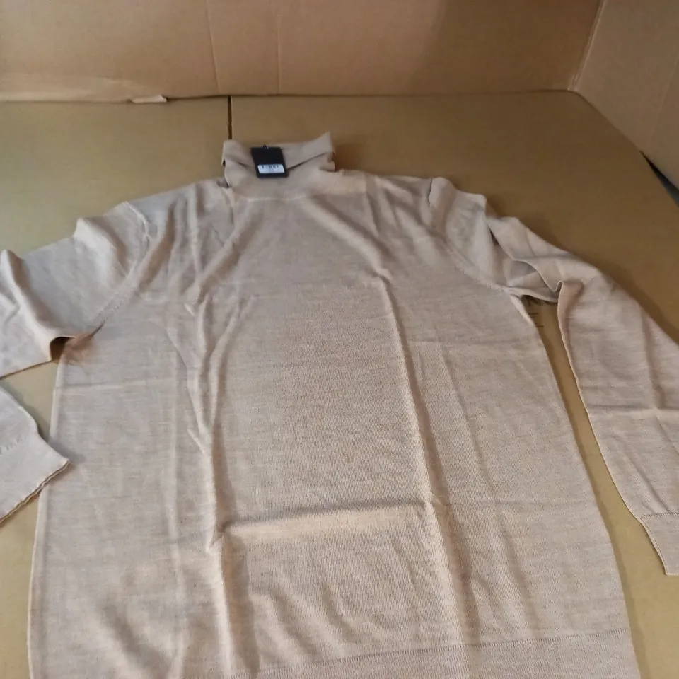 MOSS 70% MERINO ROLL NECK JUMPER - M