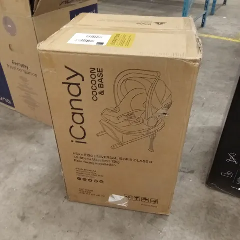 BOXED ICANDY COCOON CAR SEAT & BASE - BLACK