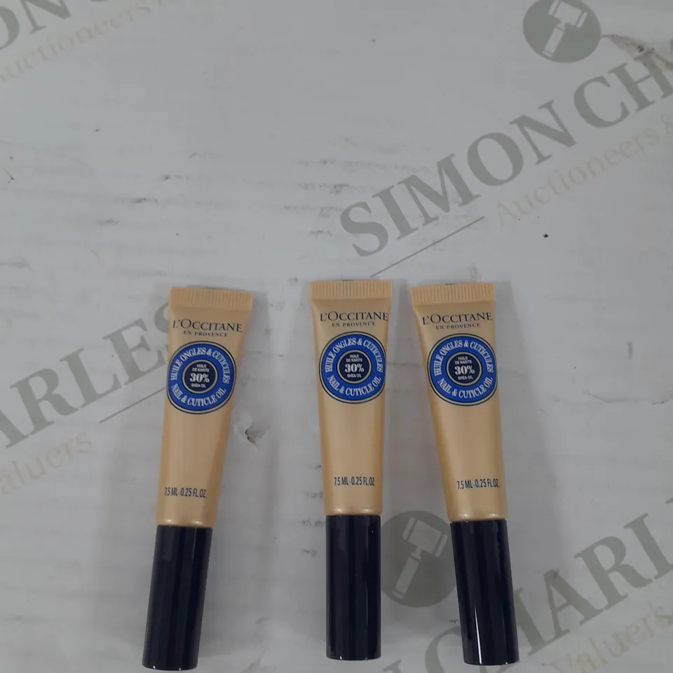 3X 7.5ML L'OCCITANE EN PROVENCE NAIL&CUTICLE OIL