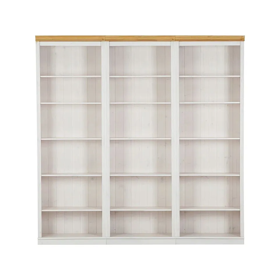 BOXED DEMETRICIA 223CM H × 222CM W LIBRARY BOOKCASE (3 BOXES)