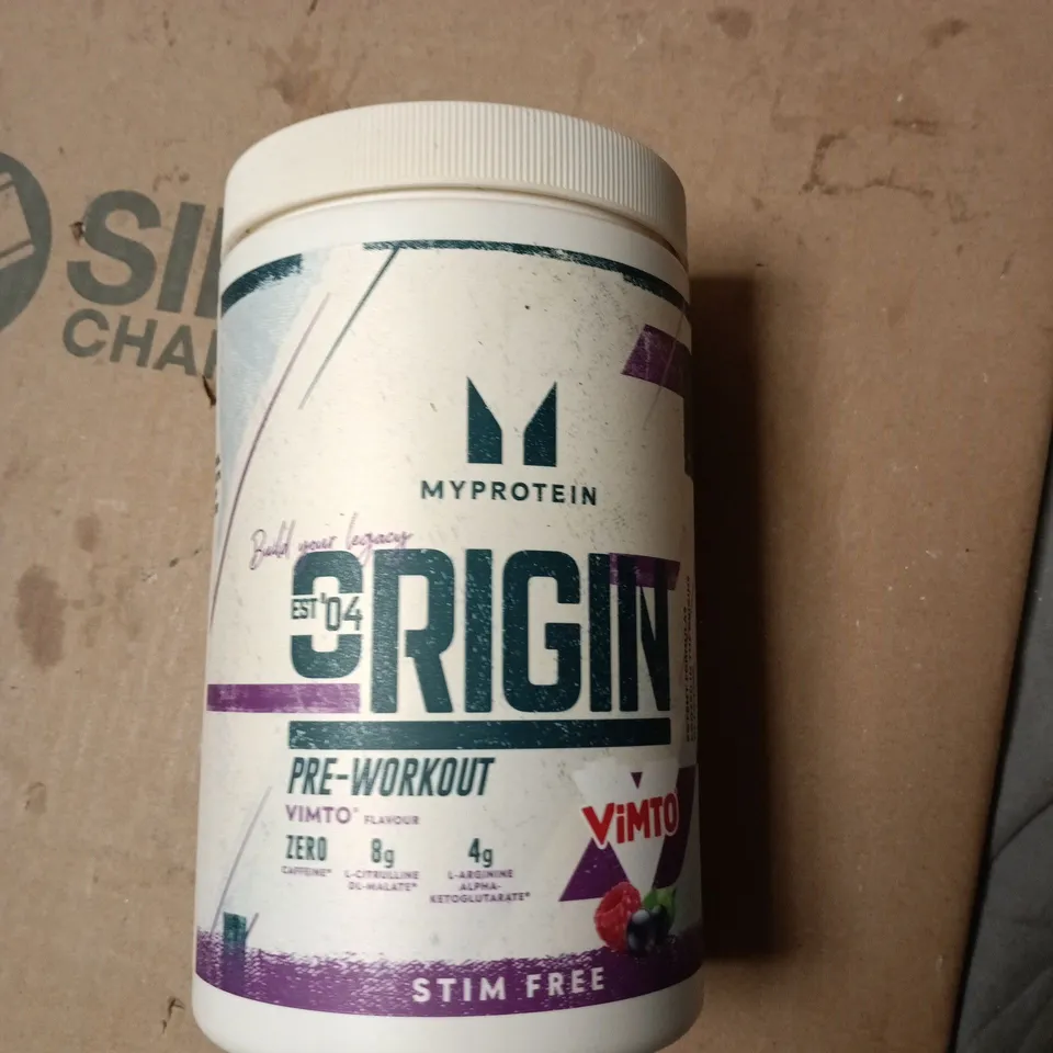 MYPROTEIN ORIGIN PRE-WORKOUT POWDER – VIMTO FLAVOUR, 630G