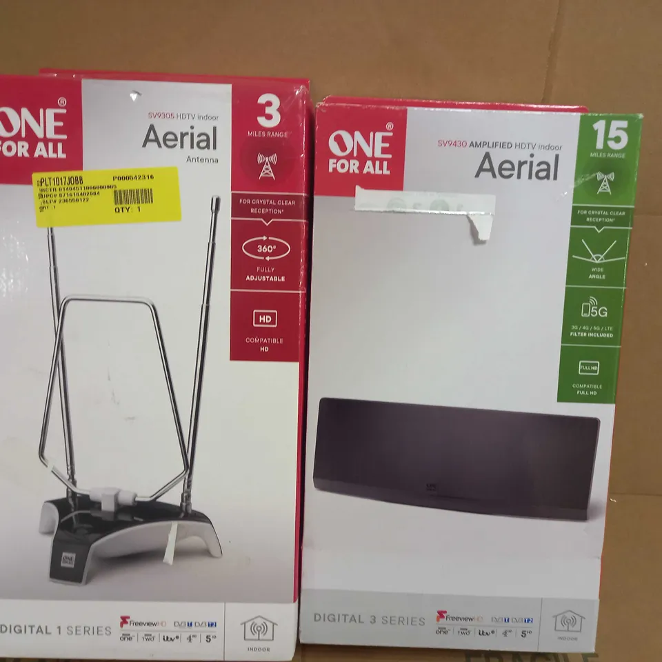 LOT OF 2 ONE FOR ALL HDTV INDOOR AERIALS