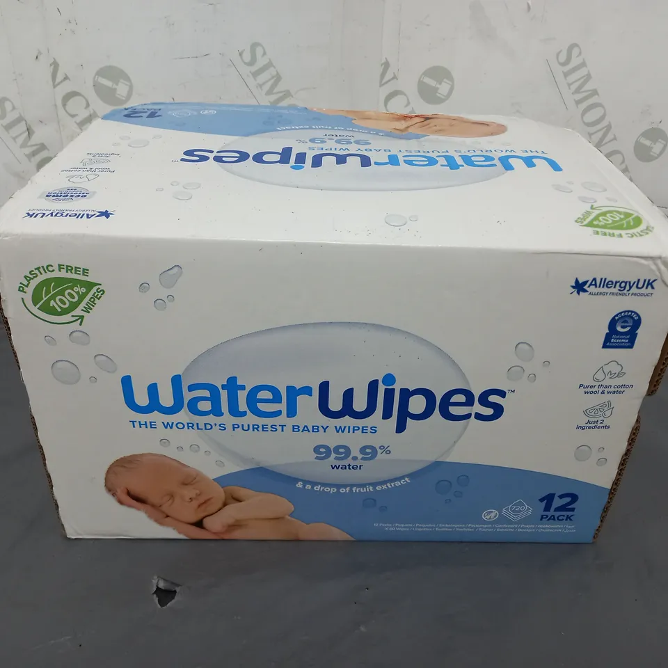 BOXED AND SEALED WATERWIPES (12 PACK)