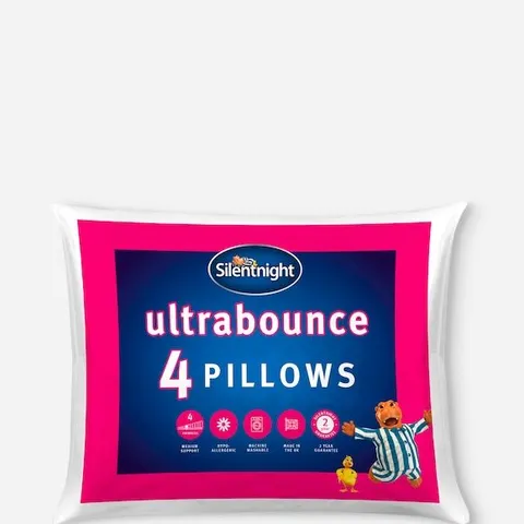 SILENTNIGHT ULTRABOUNCE PACK OF 4 PILLOWS 