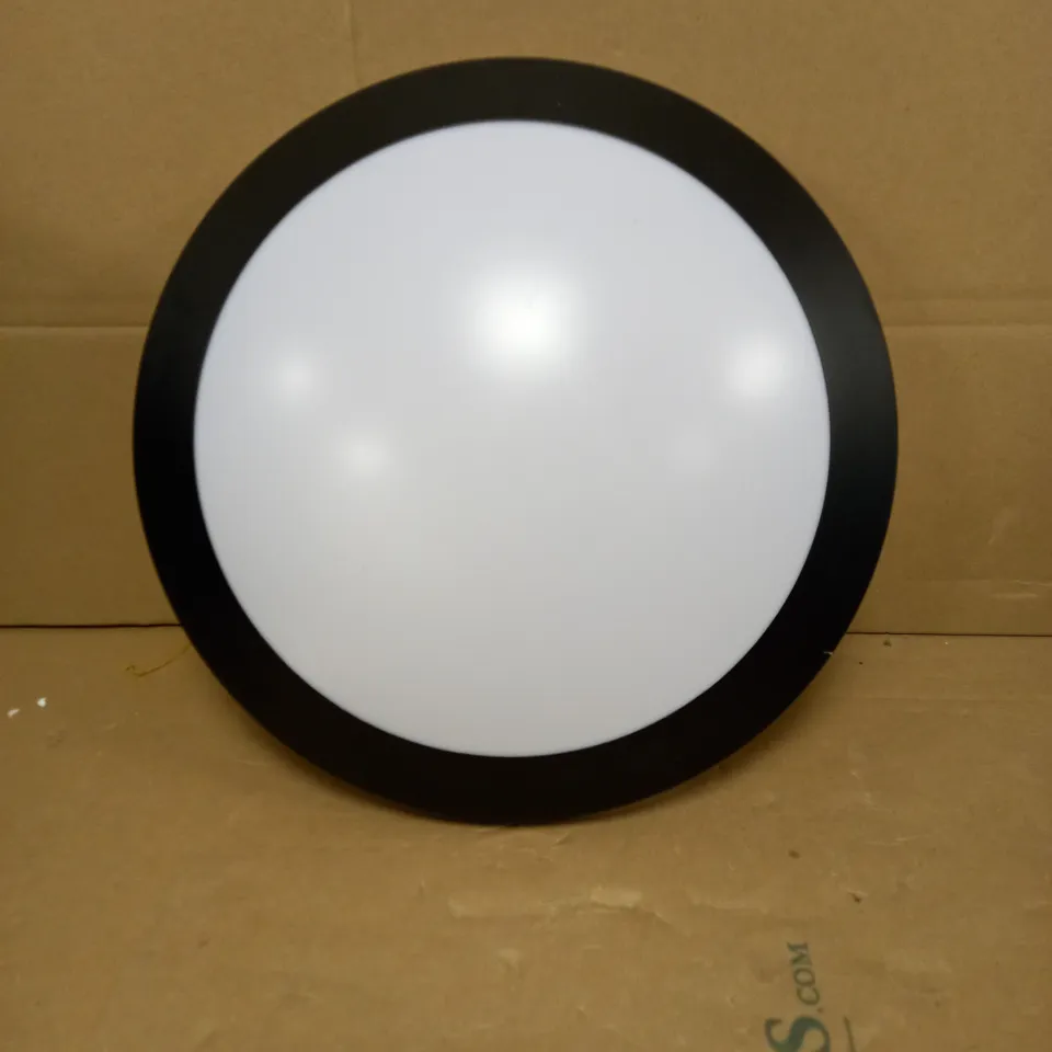 JOHN LEWIS KARA 2-LIGHT BATHROOM CEILING FLUSH LIGHT, DIMMABLE, POLYPROPYLENE SHADE, MATT BLACK FINISH