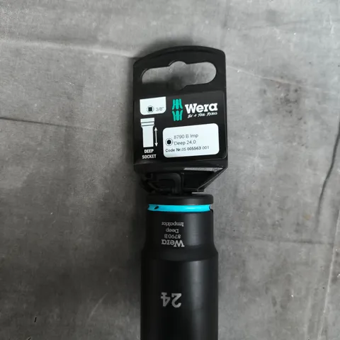 WERA 8790B DEEP IMPACTOR 24 MM DEEP SOCKET, 3/8IN DRIVE