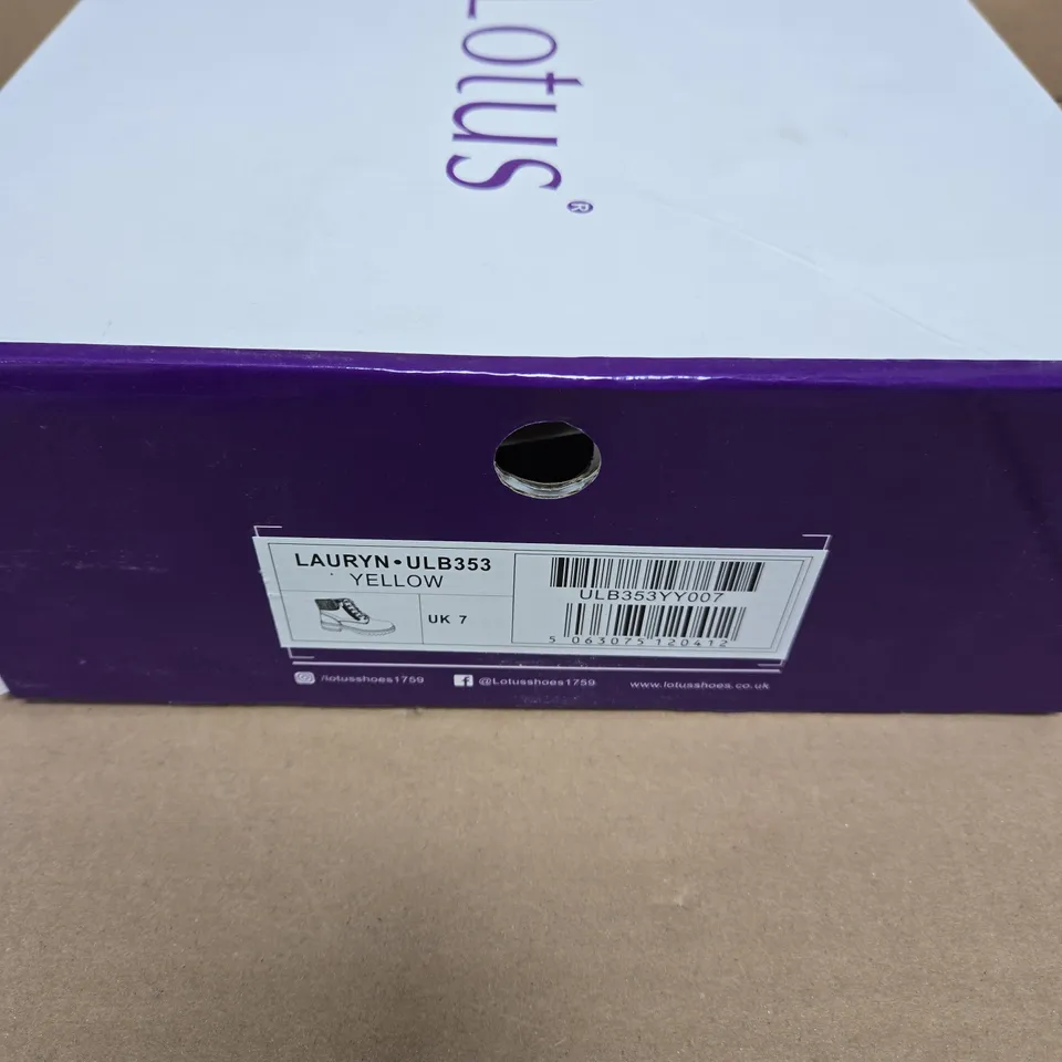 LOTUS LAURYN BOOTS YELLOW – UK 7
