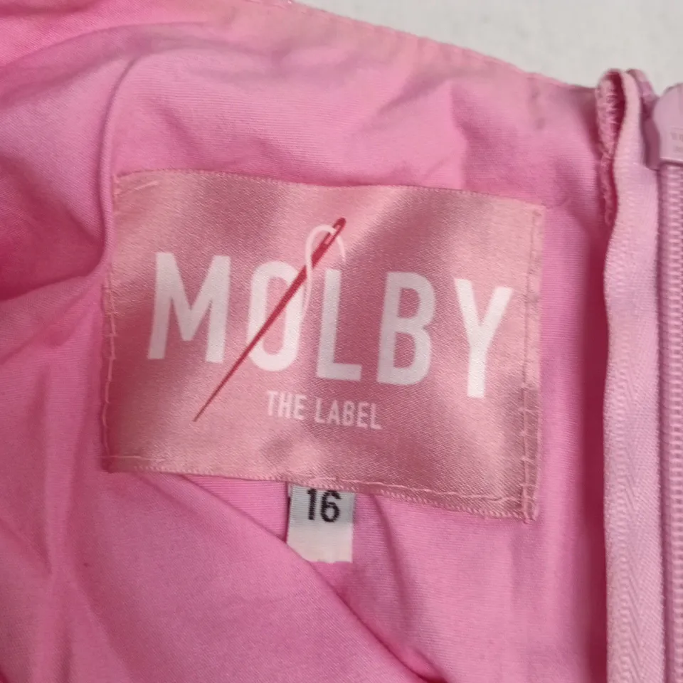 MOLBY THE LABEL PINK DRESS UK 16