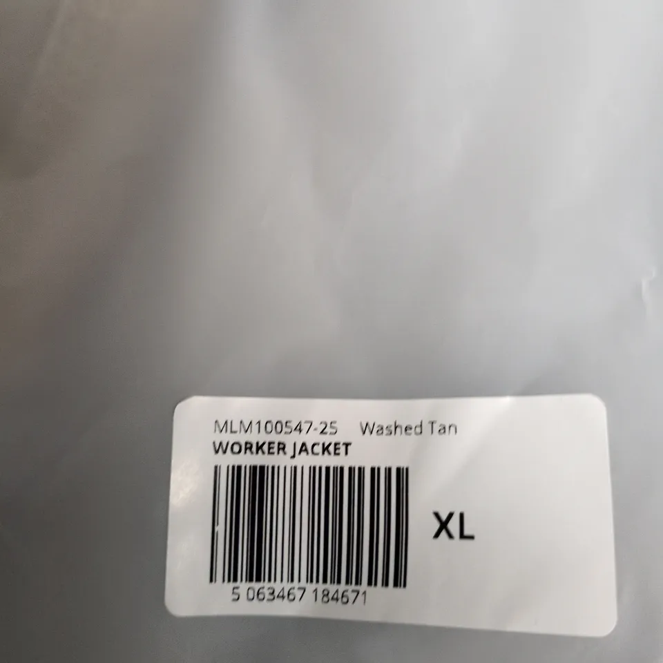 WASHED TAN WORKER JACKET – XL