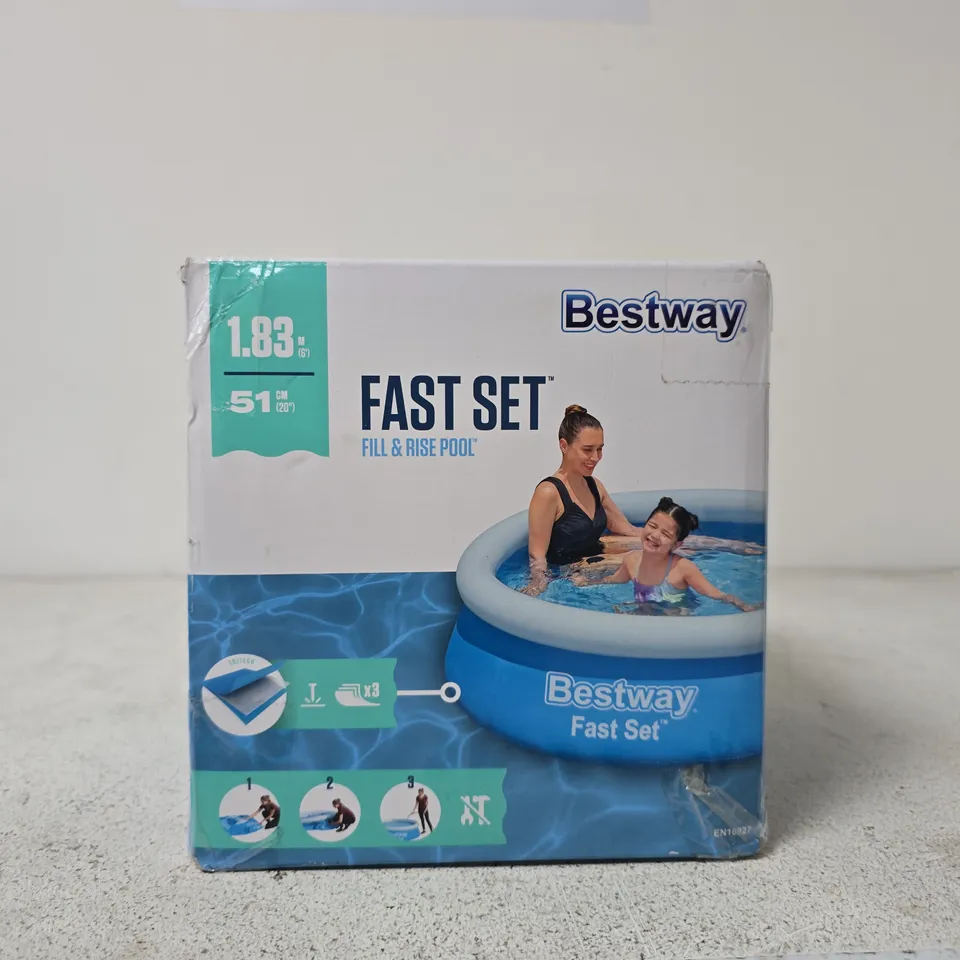 BESTWAY FAST SET POOL – 1.83M DIAMETER, 0.51M DEEP