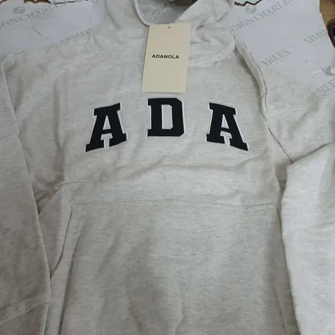 ADANOLA ADA OVERSIZED HOODIE IN LIGHT GREY - SMALL