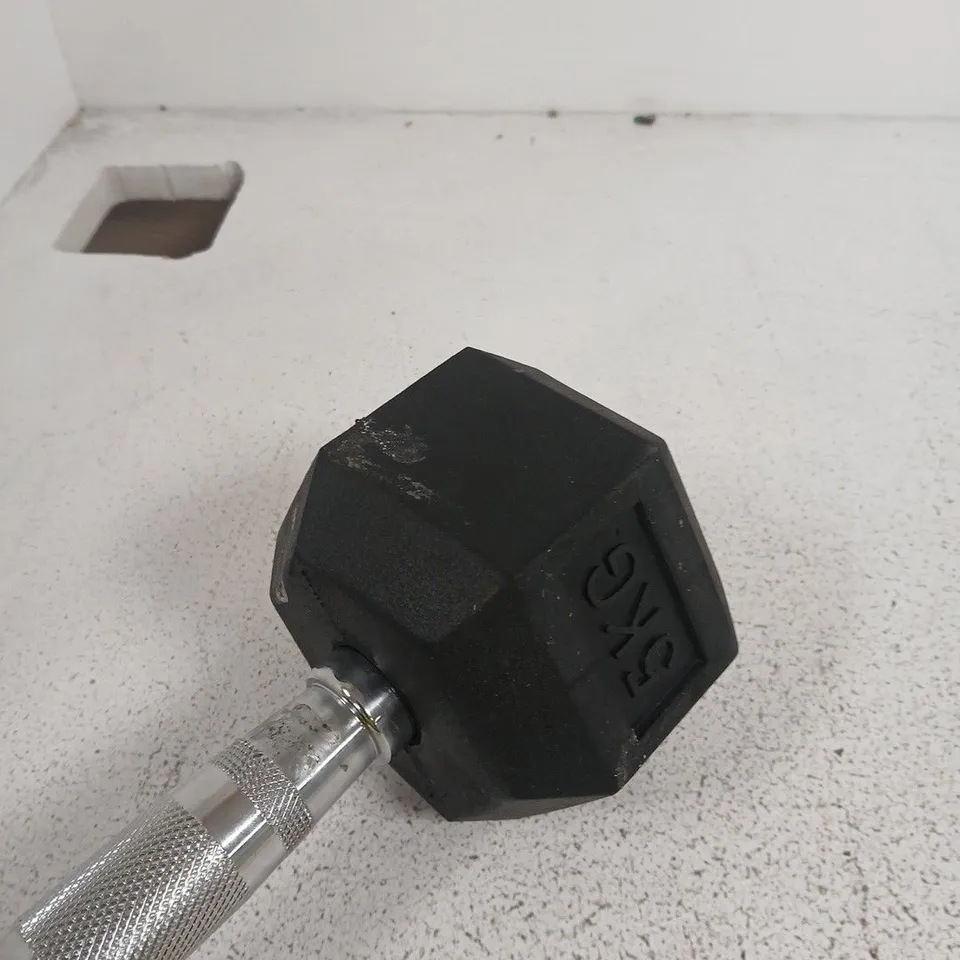 5KG RUBBER HEX DUMBBELL