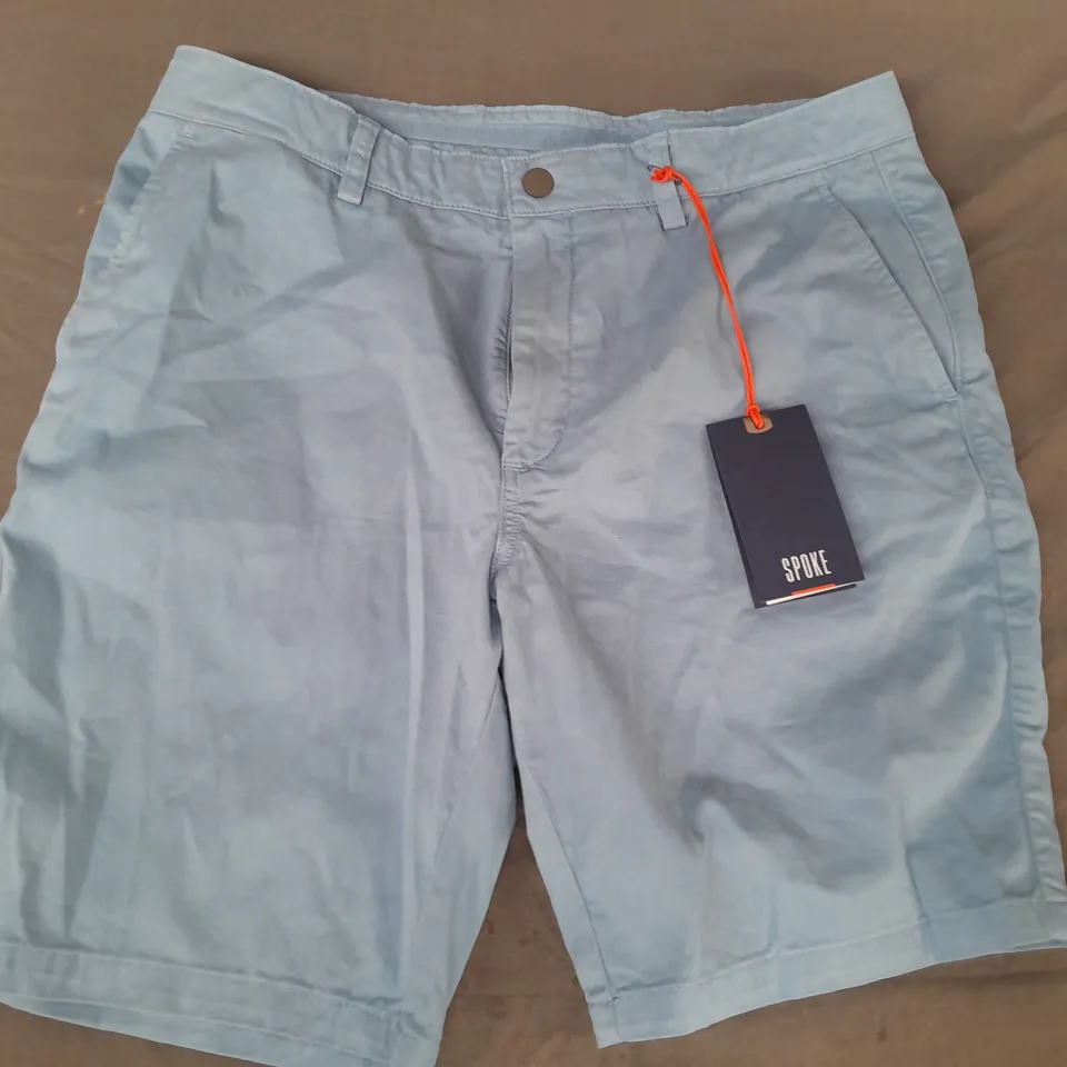 SPOKE SHORTS IN LIGHT BLUE WAIST SIZE 34