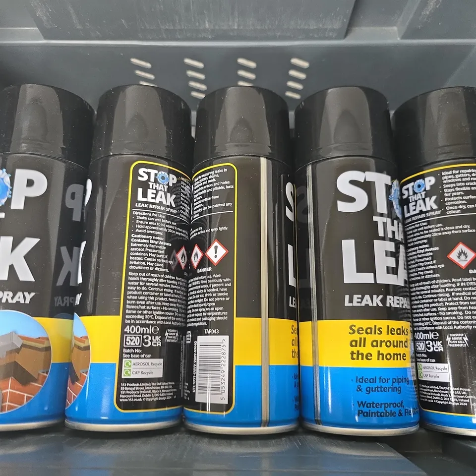 APPROXIMATELY 10 STOP THAT LEAK REPAIR SPRAYS IN BLACK - COLLECTION ONLY