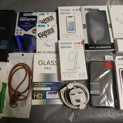 LOT OF ASSORTED MOBILE PHONE ACCESSORIES TO INCLUDE CASES, SCREEN PROTECTORS AND CHARGERS