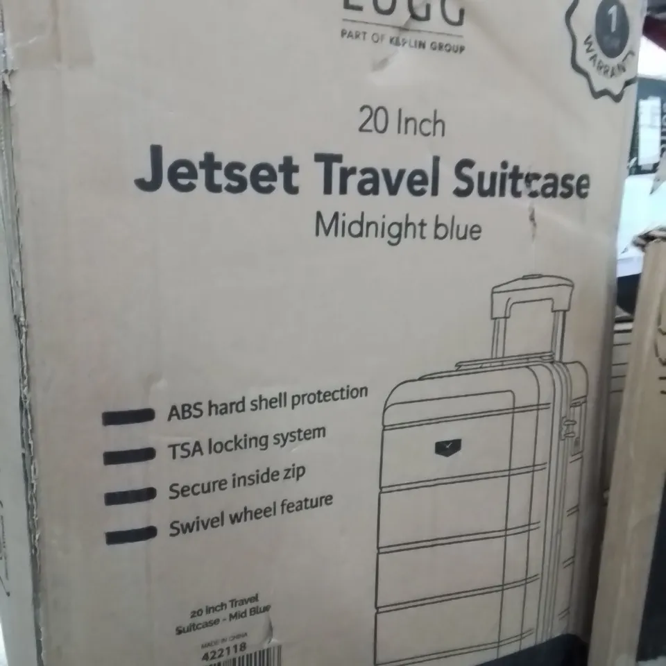 BOXED LUGG 20INCH JETSET TRAVEL SUITCASE MIDNIGHT BLUE 