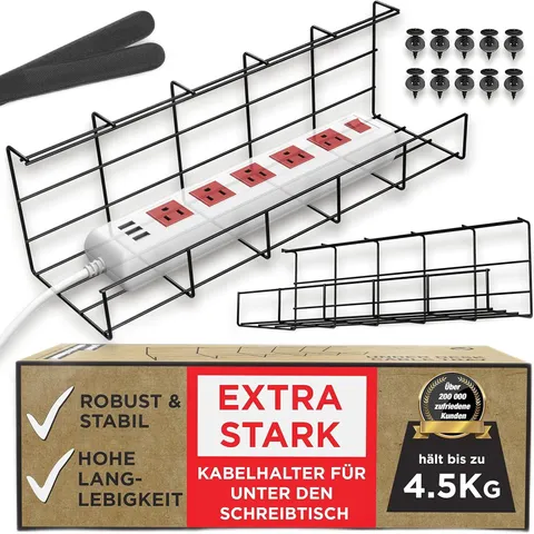BOXED UNDER DESK CABLE MANAGEMENT TRAY 