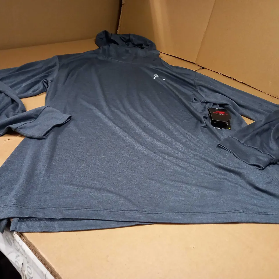 NB GREY MARL FITNESS/SPORT HOODIE - LARGE