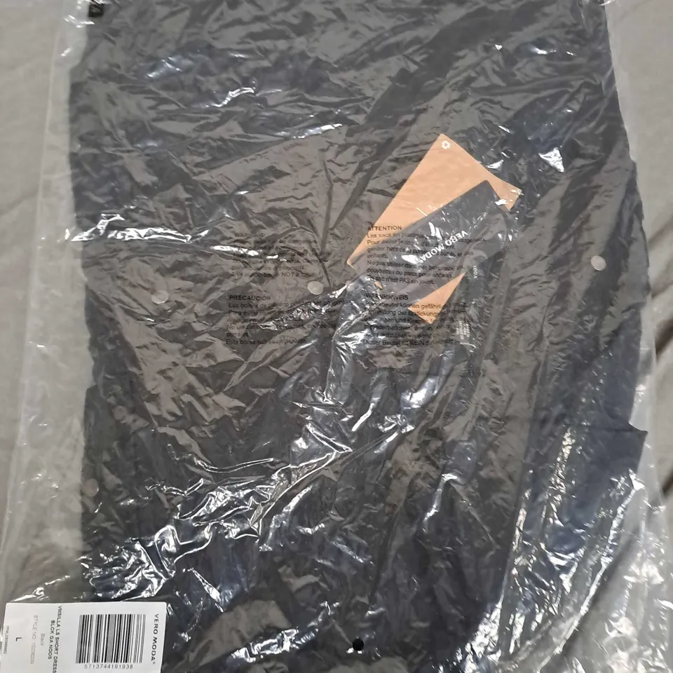 BAGGED VER MODA LS SHORTS DRESS IN BLACK - LARGE