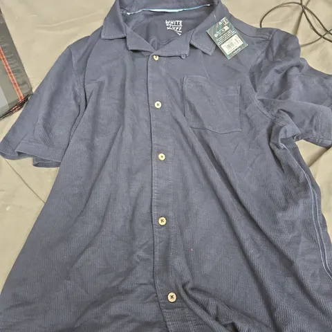 WHITE STUFF NAVY SHORT-SLEEVE SHIRT – MEN'S CASUAL BUTTON-DOWN