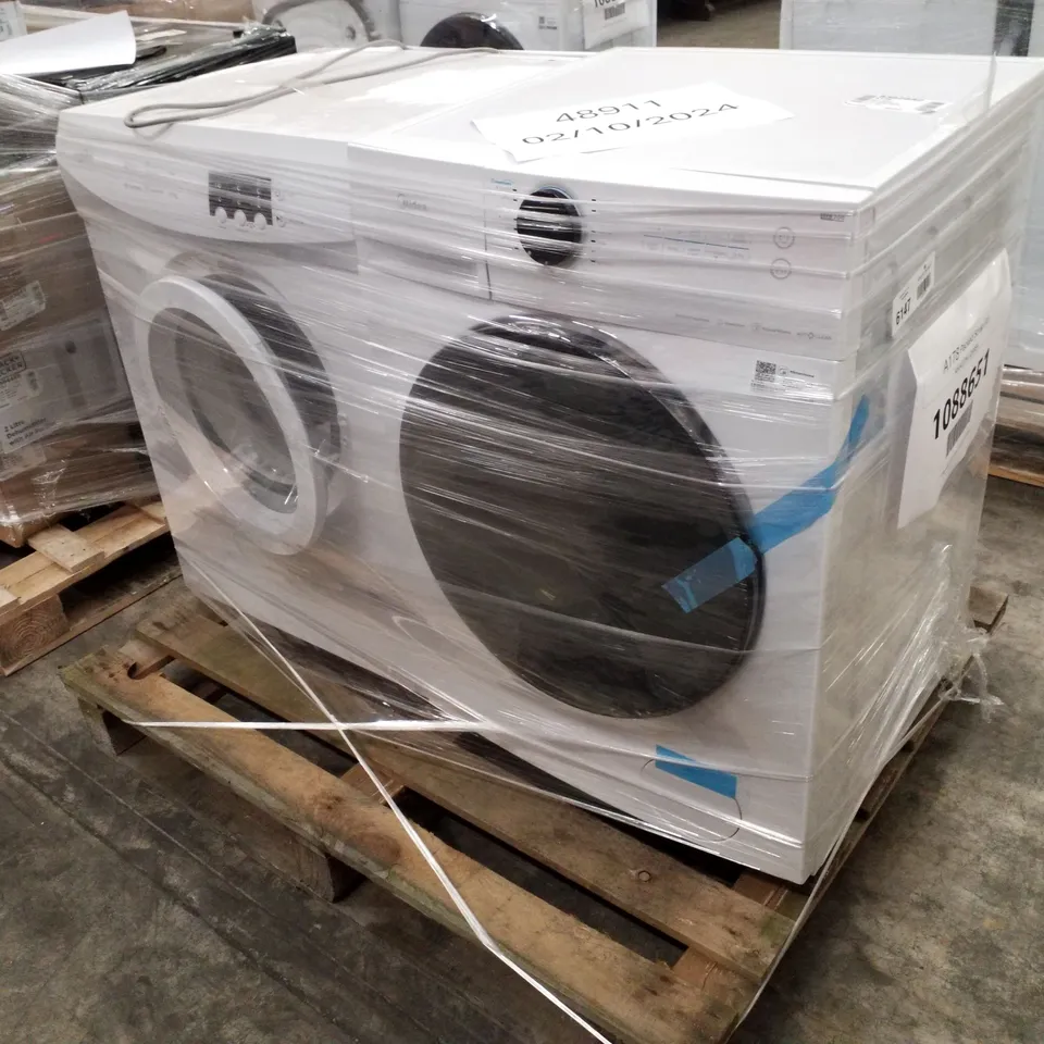 STATESMAN TVM07W VENTED FREESTANDING TUMBLE DRYER AND MIDEA FREESTANDING WASHING MACHINE 10KG WHITE - UNPROCESSED RAW RETURNS