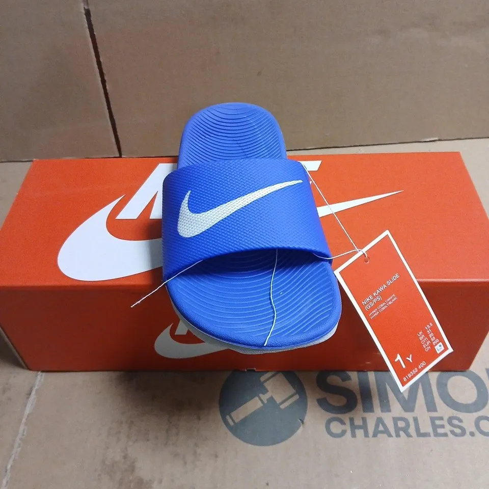 NIKE BLUE KAWA SLIDES KIDS SIZE 13.5 BOXED