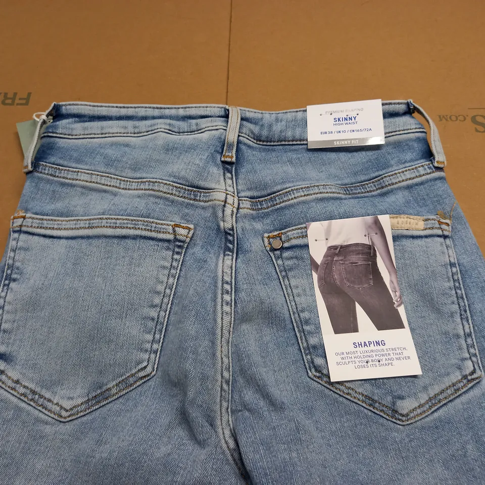 H&M SKINNY HIGH WAIST JEANS - UK 10