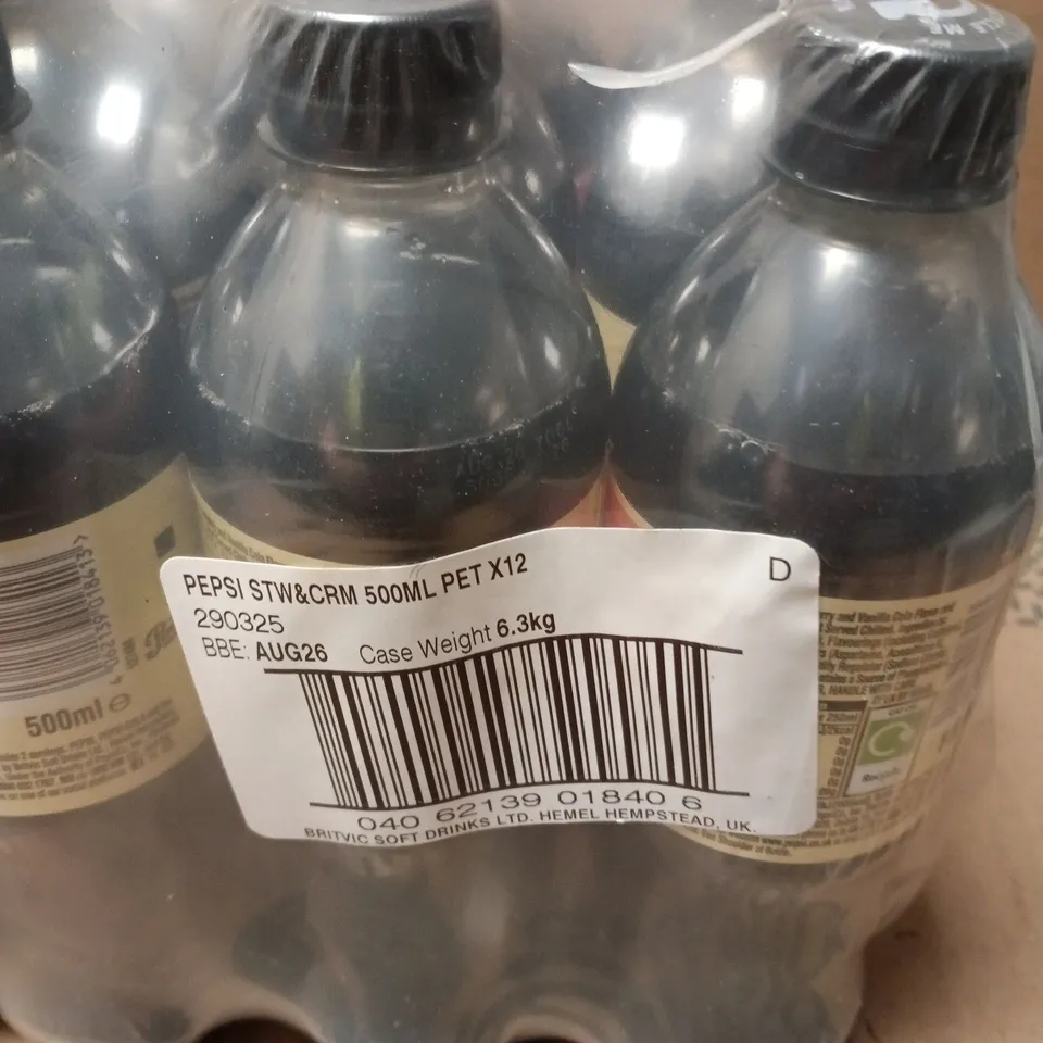 PEPSI STRAWBERRIES AND CREAM 500ML BOTTLES – 12-PACK