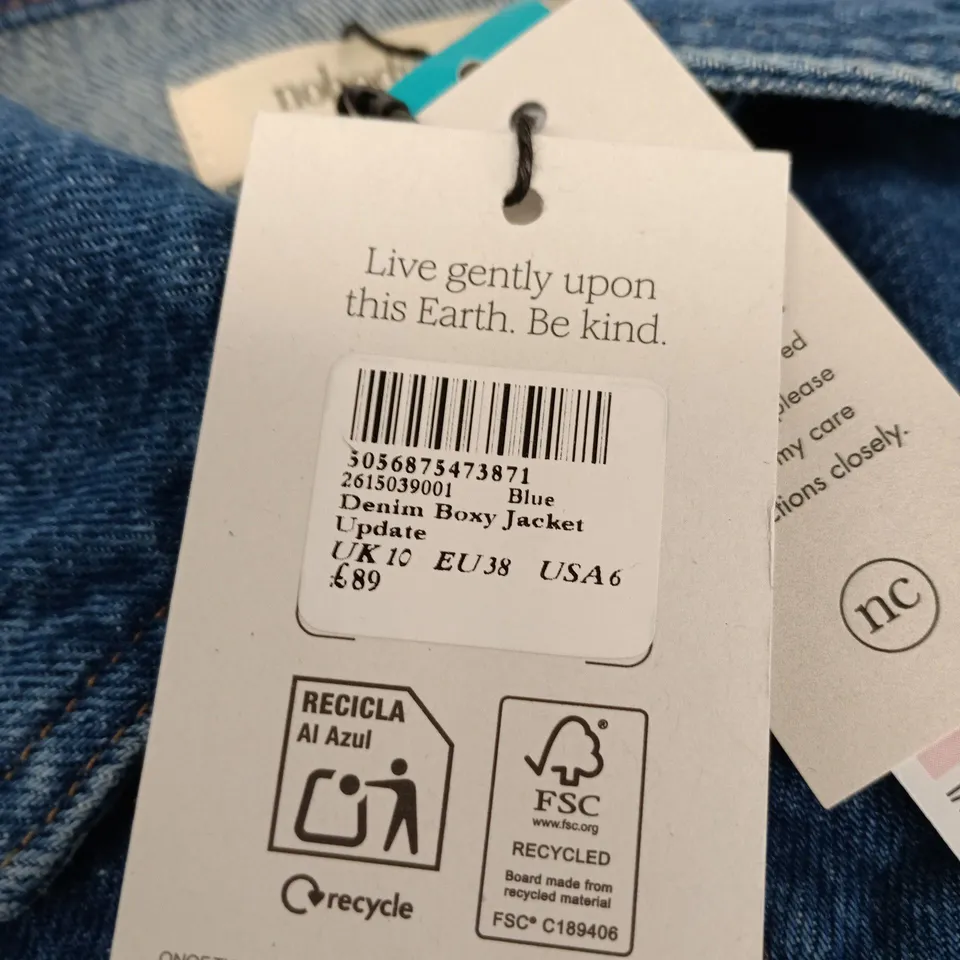 NOBODYS CHILD BLUE DENIM BOXY JACKET – UK 10