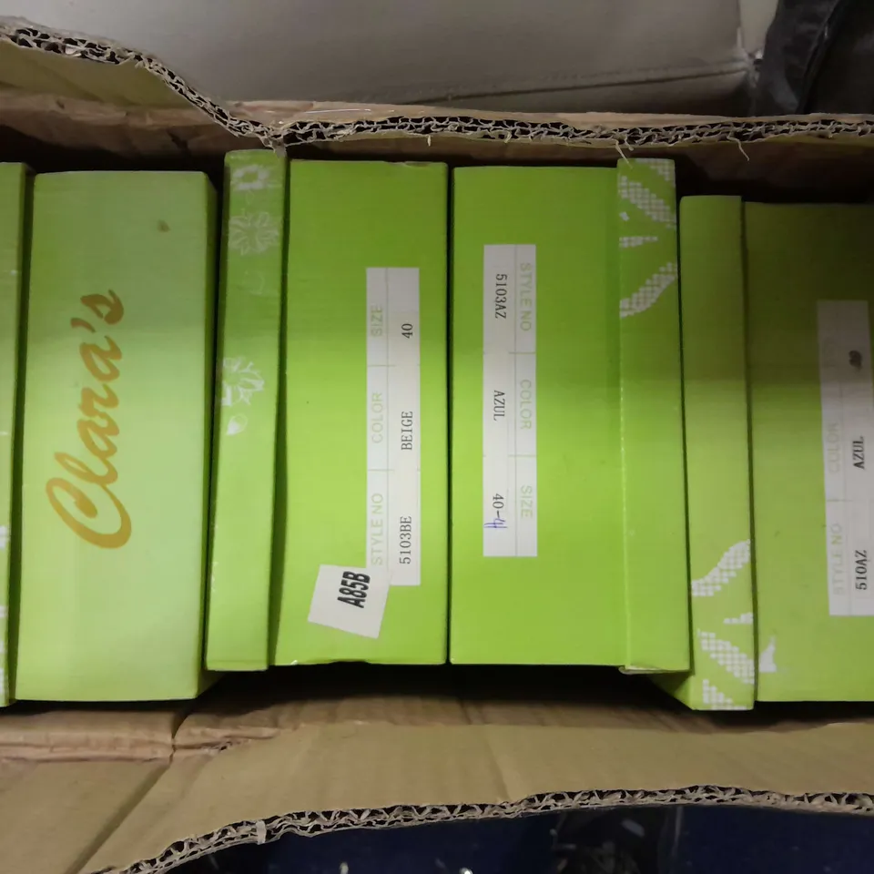 APPROXIMATELY 12 CLARAS SHOES IN VARIOUS SIZES, STYLES AND COLOURS