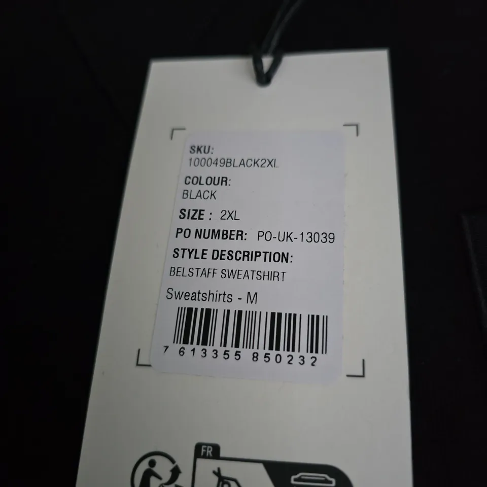 BELSTAFF SWEATSHIRT – BLACK – UK 2XL