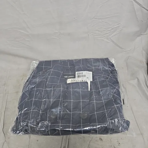 CENTIGRADE CHECKED TRENCH COAT NAVY/CREAM EXTRA SMALL BAGGED