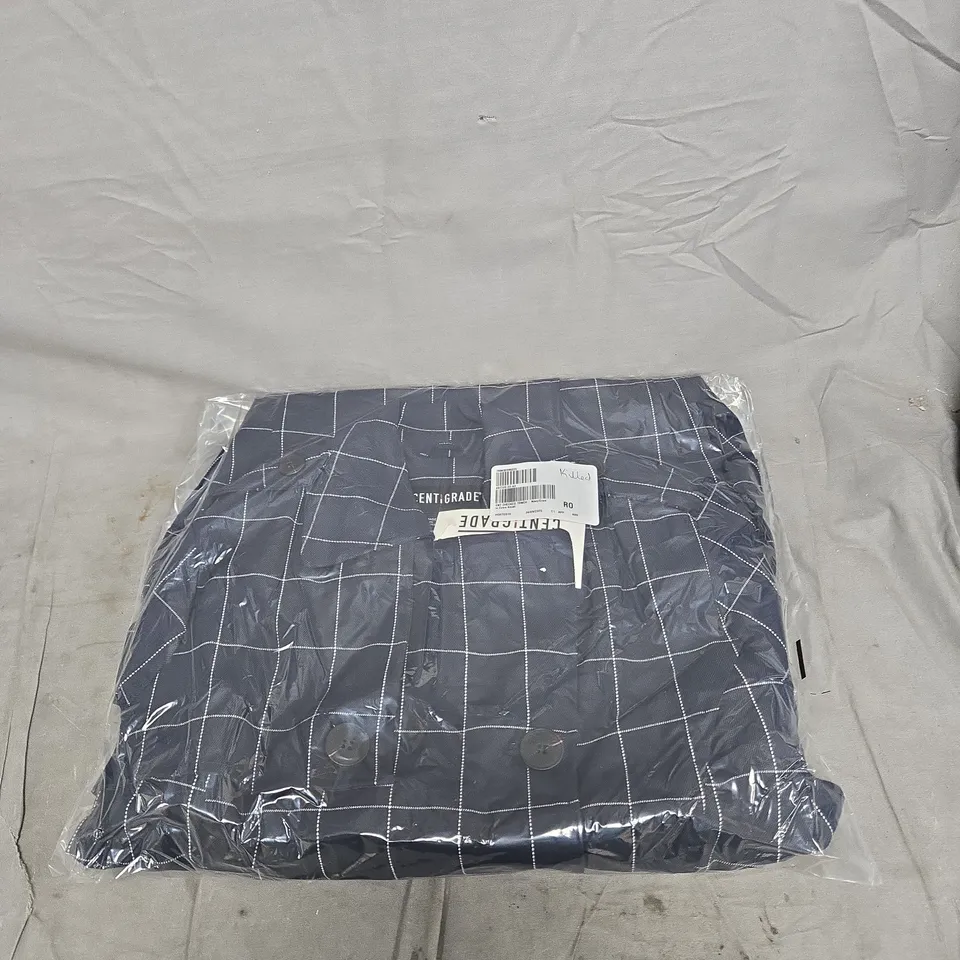 CENTIGRADE CHECKED TRENCH COAT NAVY/CREAM EXTRA SMALL BAGGED