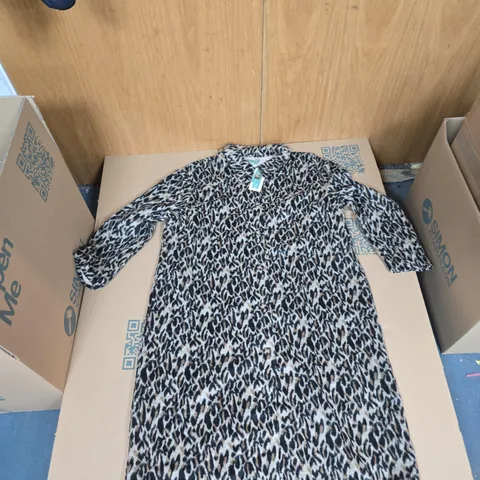 LA MARE LEOPARD PRINT FAUX FUR COAT – XXL