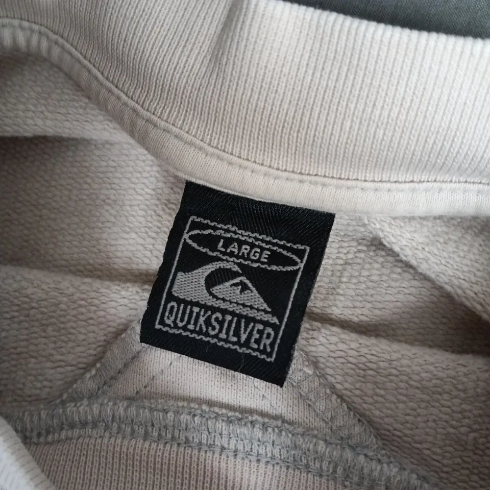 QUIKSILVER SWEATSHIRT – WHITE – LARGE