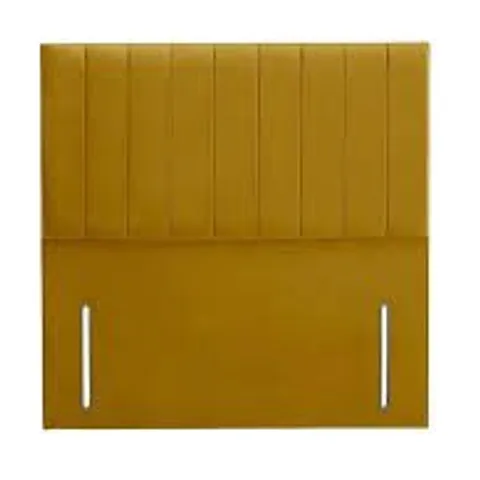 BOXED LIBERTY VELVET HEADBOARD IN OCHRE - KING SIZE